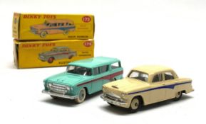 Dinky - Nash Rambler with windows No.173 and Austin A105 Saloon with blue flash and windows No.176,