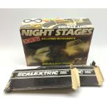 Scalextric - Night Stages set, boxed; and two boxes of extra track (3)