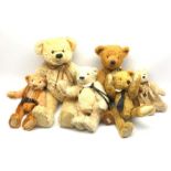 Six limited edition Deans teddy bears, each with jointed limbs and glass eyes, comprising two exampl