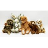 A group of Five Charlie Bears, comprising three examples designed by Isabelle Lee, Nyah, Lanson, and