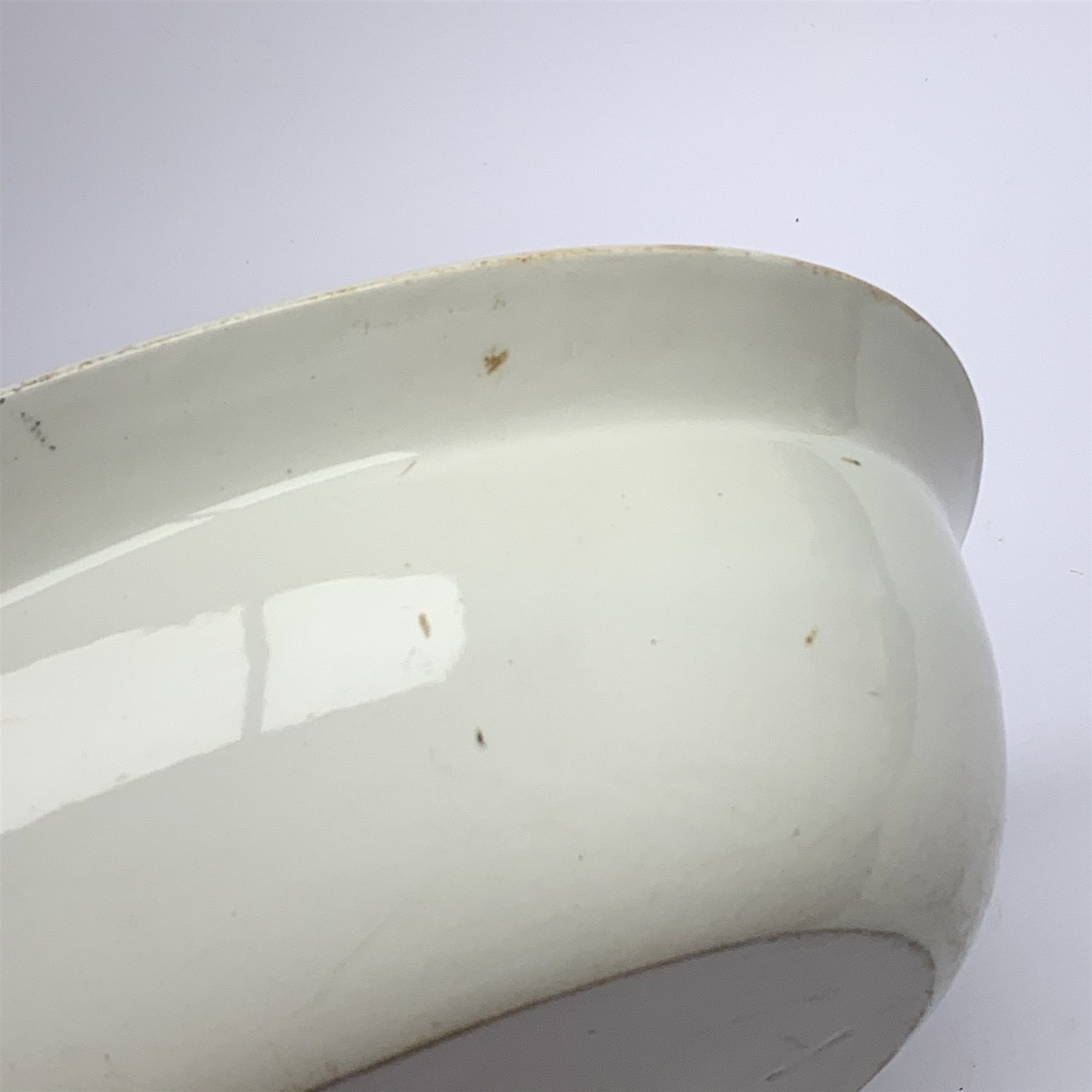 Early 20th century Mintons white glazed oval bowl bearing LNER monogram L35cm - Image 5 of 11