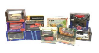 Thirteen modern die-cast models including Corgi '007' Ford Mustang Mach 1, Leicester-Swansea Removal