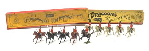 Britains Soldiers - Set No.31 1st Dragoons The Royals with four dragoons on trotting horses and offi
