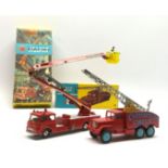 Corgi - Chipperfields Circus Crane Truck No.1121, boxed; and Corgi Major Simon Snorkel Fire Engine N