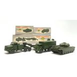 Dinky - Thornycroft Mighty Antar Tank Transporter No.660, boxed with internal packaging; Centurion T