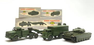 Dinky - Thornycroft Mighty Antar Tank Transporter No.660, boxed with internal packaging; Centurion T