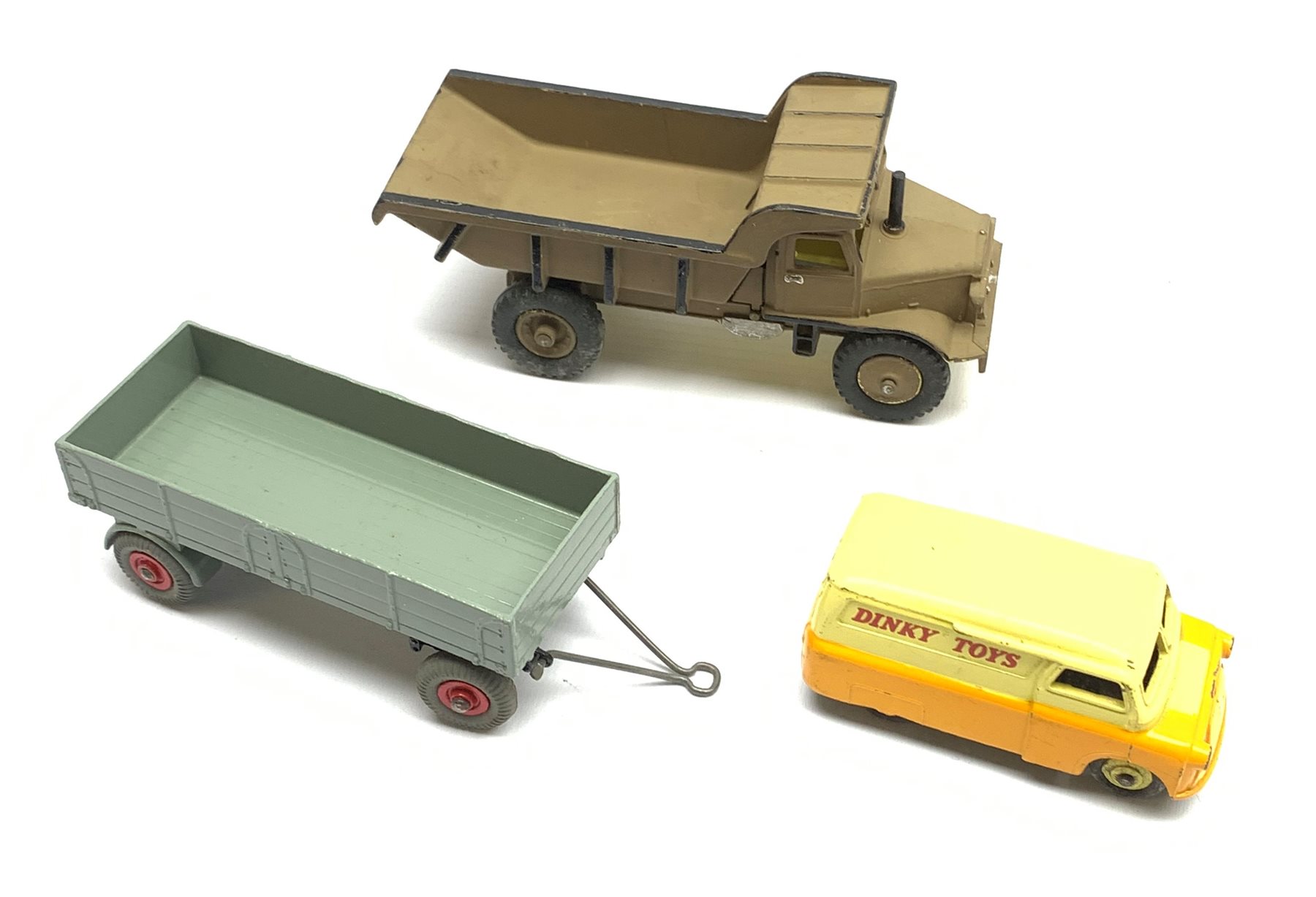 Dinky - Bedford 10cwt van 'Dinky Toys' No.482, Supertoys Euclid Rear Dump Truck, repainted brown, No - Image 3 of 10