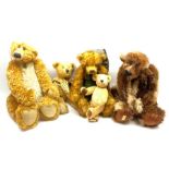 Five limited edition Deans teddy bears, each with jointed limbs and glass eyes, comprising J B Scruf