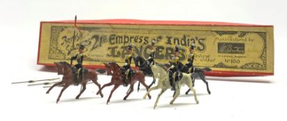 Britains Set No.100 21st Empress of India's Lancers, Khartoum Review Order with four Lancers and Bug