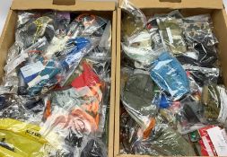 Palitoy Action Man - large quantity of outfits, boots, weapons and other accessories (in two boxes)