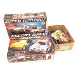 Scalextric - two sets Escort Rally with two Ford Escort Cosworth cars and Super Turismo with Opel Ve