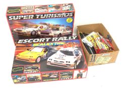 Scalextric - two sets Escort Rally with two Ford Escort Cosworth cars and Super Turismo with Opel Ve