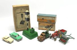 Dinky - Elevator Loader No.564, boxed with internal packaging; Blaw Knox Bulldozer No.561; Heavy Tra