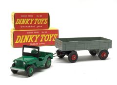 Dinky - Universal Jeep, No.405, and Trailer (Large), No.428, both boxed (2)