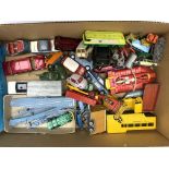 Various makers - quantity of unboxed and playworn die-cast models including Budgie Jumbo Mobile Tra