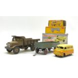 Dinky - Bedford 10cwt van 'Dinky Toys' No.482, Supertoys Euclid Rear Dump Truck, repainted brown, No