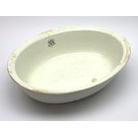 Early 20th century Mintons white glazed oval bowl bearing LNER monogram L35cm