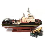 24-Volt radio controlled model of the American tug boat 'Jo-Jo' with full range of deck fittings, tw