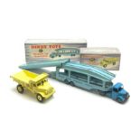Dinky - Pullmore Car Transporter No.982 with Loading Ramp No.994 including paperwork; and Euclid Rea