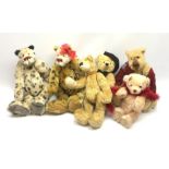 Six limited edition Deans teddy bears, each with jointed limbs and glass eyes, comprising Treacle Ta