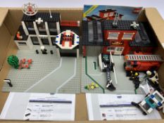 Lego - Set 6382 Fire Station (from Classic Town) 1981. Complete with minifigs and instructions and S