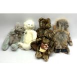 A group of Five Charlie Bears, designed by Isabelle Lee, comprising Mr Twitcher, Trudy, Shelby, Chil