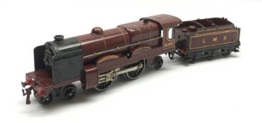 Hornby '0' gauge - clockwork 4-4-2 locomotive and tender 'Royal Scot' No.6100, fitted with smoke def