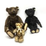 Three limited edition Steiff Teddy Bears, two with growlers, each with jointed limbs, glass eyes, an
