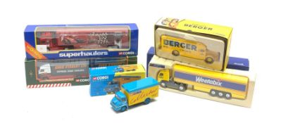 Corgi - five die-cast haulage vehicles comprising ERF Race Transporter - Ducati No.TY86801, Eddie St