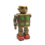 Japanese battery operated tin-plate robot, probably by Horikawa, H28cm, unboxed