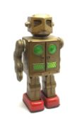 Japanese battery operated tin-plate robot, probably by Horikawa, H28cm, unboxed