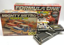 Scalextric - Formula One set and Mighty Metro set, both boxed; two boxes of extra track; and box of