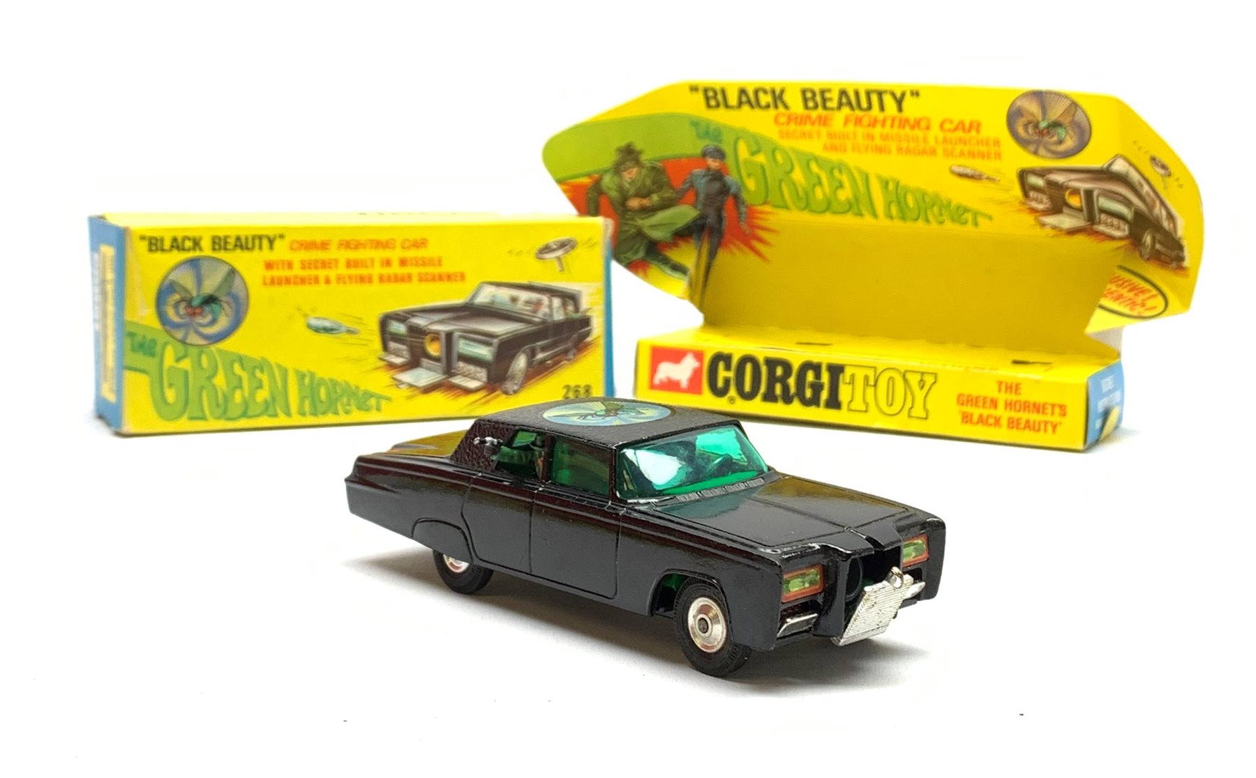 Corgi - Green Hornet Black Beauty Crime Fighting Car No.268, boxed with inner pictorial stand, three - Image 2 of 10