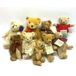 Four Merrythought Teddy Bears to include Rosie Teddy Bear, Mr Whoppit, Mini Attic Teddy Bear and Pet