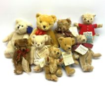 Four Merrythought Teddy Bears to include Rosie Teddy Bear, Mr Whoppit, Mini Attic Teddy Bear and Pet