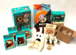 Wallace & Gromit - Boots torch with interchangeable heads, radio and Sandcastle Money Box, all boxe
