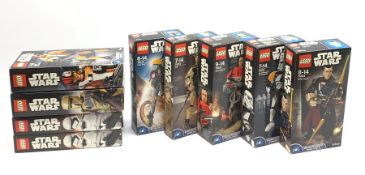 Lego Star Wars - nine boxed and three unboxed figures, nos. 75107, 75108, 75109, 75113, 2 x 75114, 7