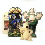Wallace & Gromit - large shop promotional three dimensional cardboard cut-out advertising the laun
