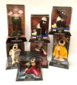 Wallace & Gromit - seven 'Born To Play' limited edition plush toys - 'Wrong Trousers Wallace', 'Arm