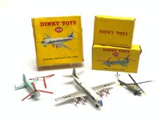 Dinky - Vickers Viscount Air Liner No.706, Bristol 173 Helicopter No.715 and French Helicoptere Siko