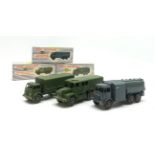 Dinky Supertoys - Pressure Refueller No.642, Medium Artillery Tractor No.689 and 10-Ton Army Lorry N