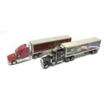 Two Franklin Mint 1:32 scale die-cast models of American Trucks comprising Peterbilt Model 379 truck