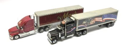 Two Franklin Mint 1:32 scale die-cast models of American Trucks comprising Peterbilt Model 379 truck