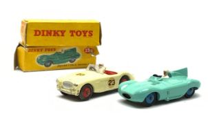 Dinky - Austin Healey '100' Sports Car No.109 and Jaguar Type 'D'. Racing Car No.238, both boxed (2)