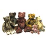 A group of six Charlie Bears, comprising two examples designed by Isabelle Lee, Agnes, and Tadam, an