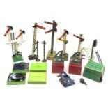 Group of trackside accessories for '0' gauge or larger by Hornby and other makers including six asso