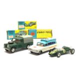 Corgi - Superior Ambulance on Cadillac Chassis No.437, Land Rover 109" W.B. No.438 and Lotus-Climax