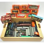 '00' gauge - twelve wagons by Tyco, Hornby, Athearn and GMR, all boxed; quantity of kit built plasti