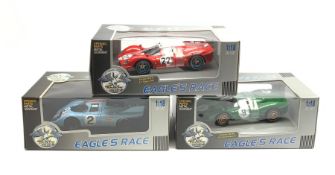 Universal Hobbies - three Eagle's Race 1:18 scale die-cast models comprising Porsche 917K No.2-1971