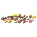 Dinky - twenty unboxed and playworn models including early lorries, Lady Penelope Fab 1, Foden lorry